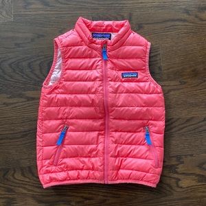 Patagonia down sweater vest - coral color - size 4T